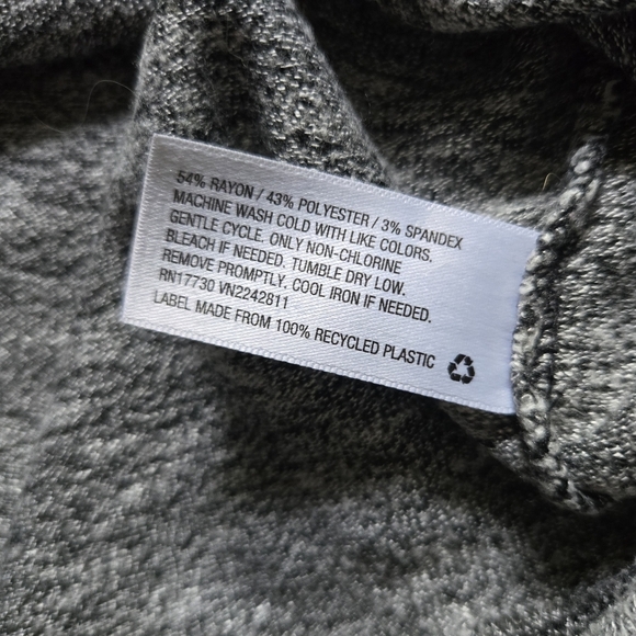 Ava & Viv Plus Heather Gray  Side Drawstring Tank Top Dress- 4XL - Picture 7 of 8